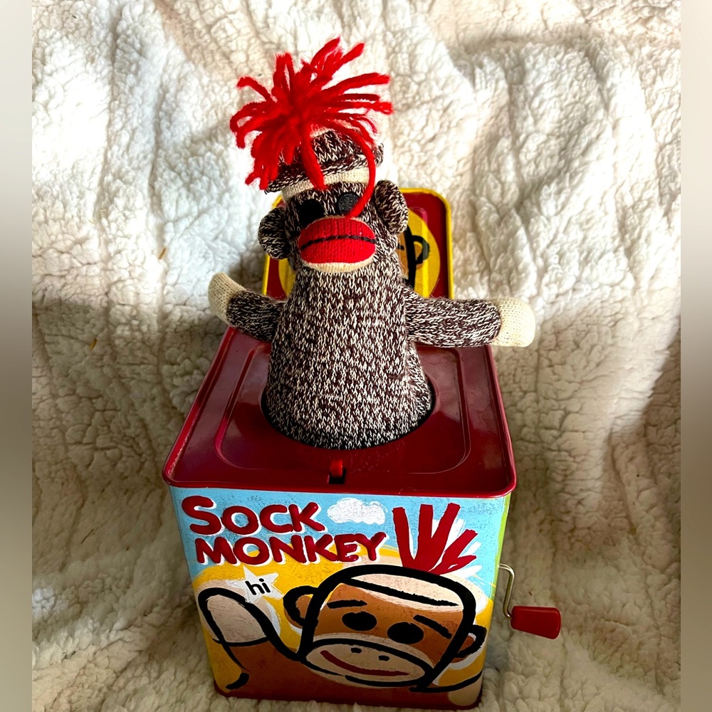 Schylling Sock Monkey Jack in the Box
